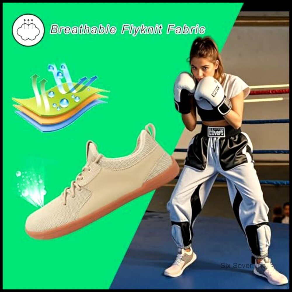 Minimalist Barefoot Sneakers Zero Drop Sole Wide Toe Box Fashion Shoes - Picture 2 of 7